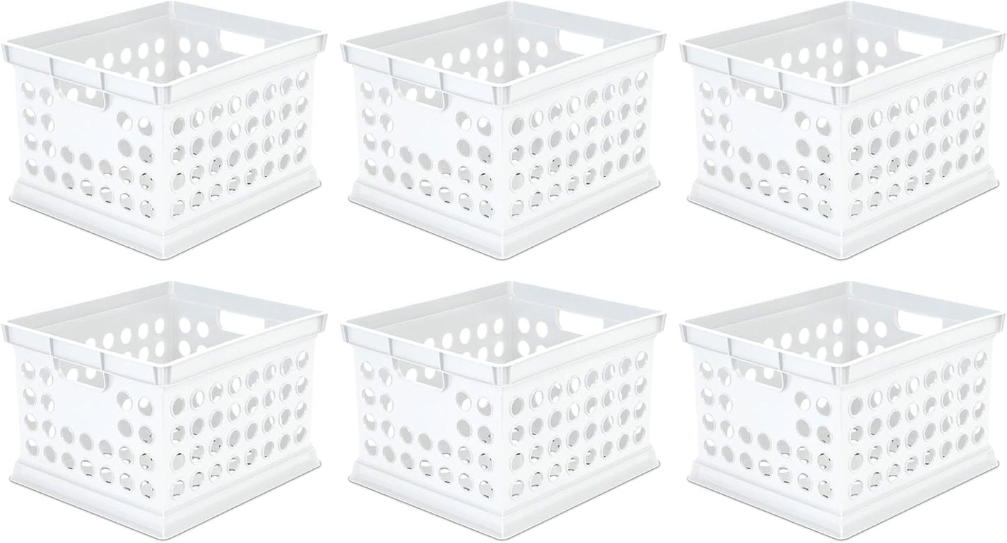 Sterilite Stackable Plastic Storage Crate Bin Organizer for Home