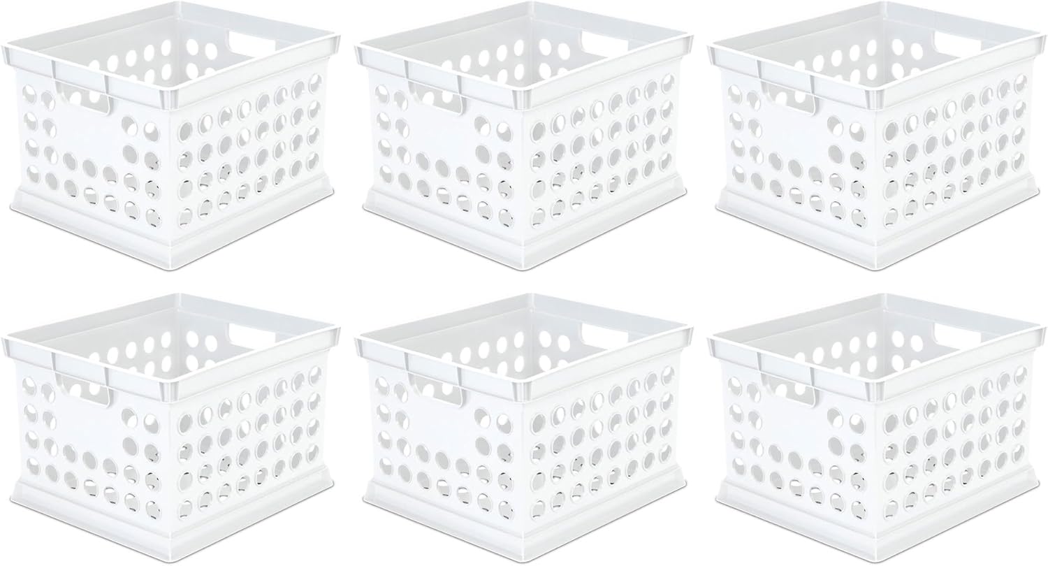 Sterilite Stackable Plastic Storage Crate Bin Organizer for Home