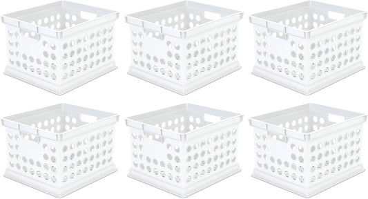 Sterilite Stackable Plastic Storage Crate Bin Organizer for Home