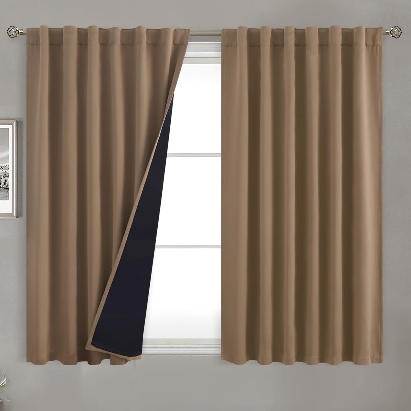 BGment 100% Room Darkening Thermal Insulated Blackout Curtains
