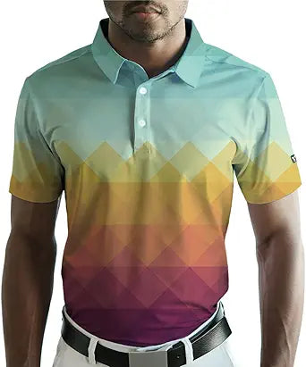 YATTA GOLF Arizona Sunset Golf Polo - Athletic Fit for Comfort