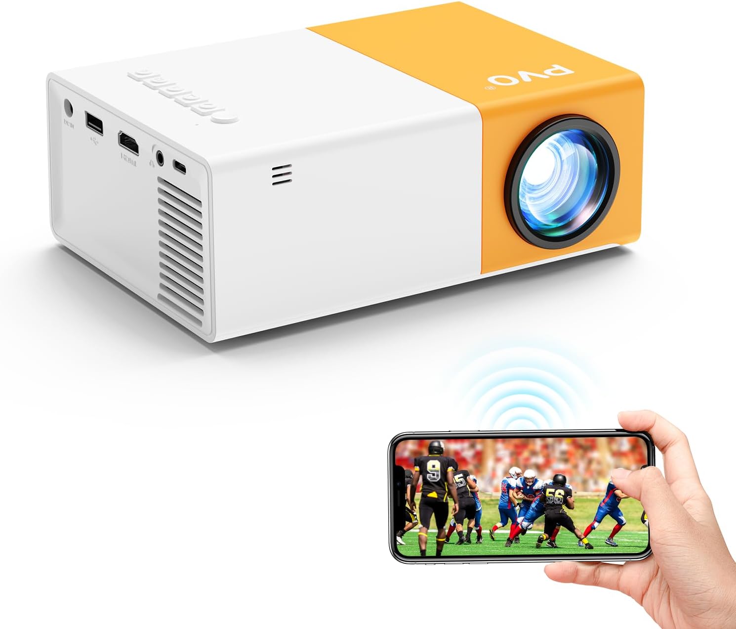 PVO WiFi Projector 1080P - Mirror Phone Screen Easily!