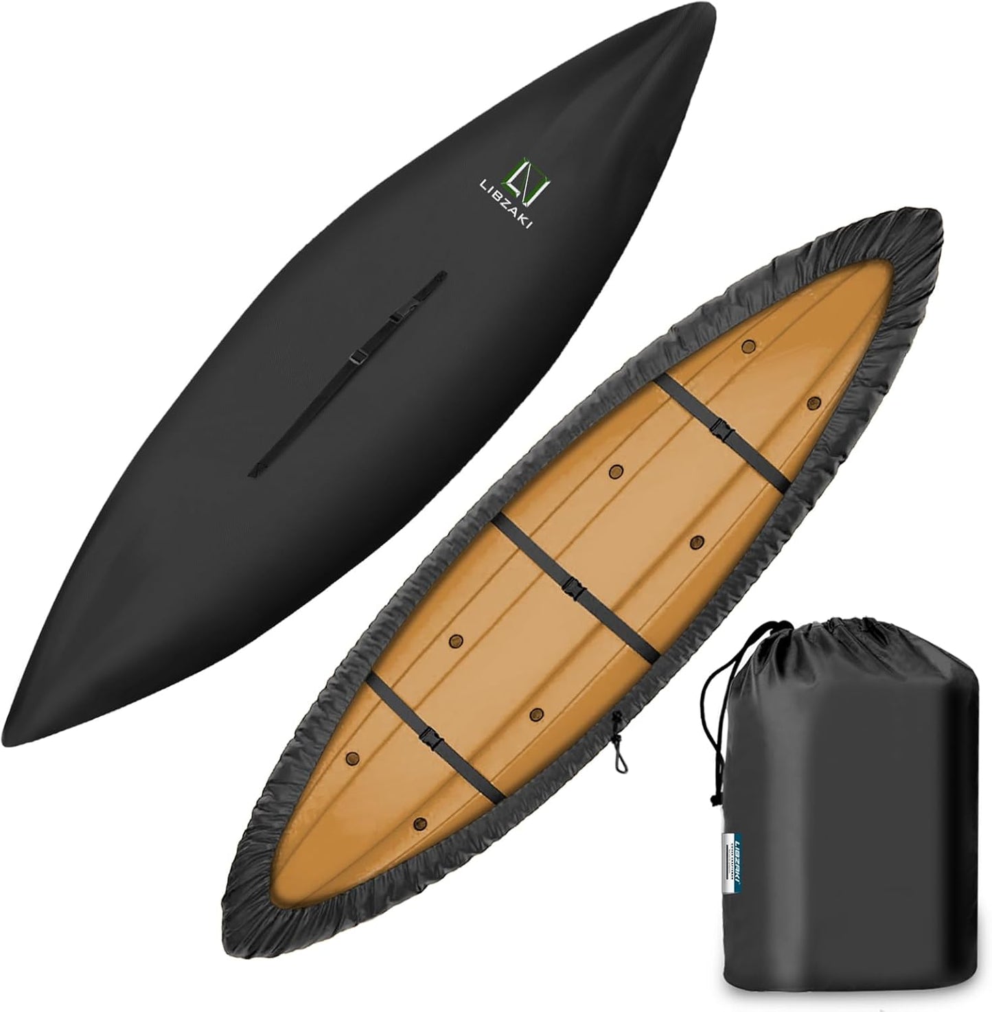 LIBZAKI Kayak Cover for 9ft to 18ft Kayaks with UV Protection