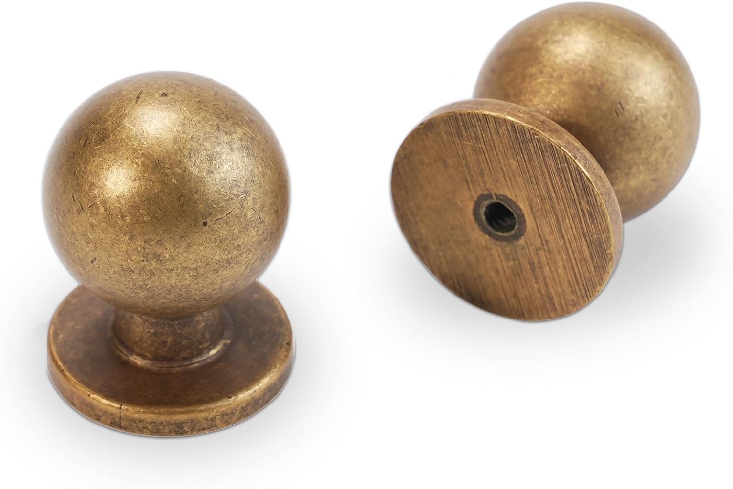 30 Pack Antique Brass Kitchen Cabinet Knobs for Vintage Style