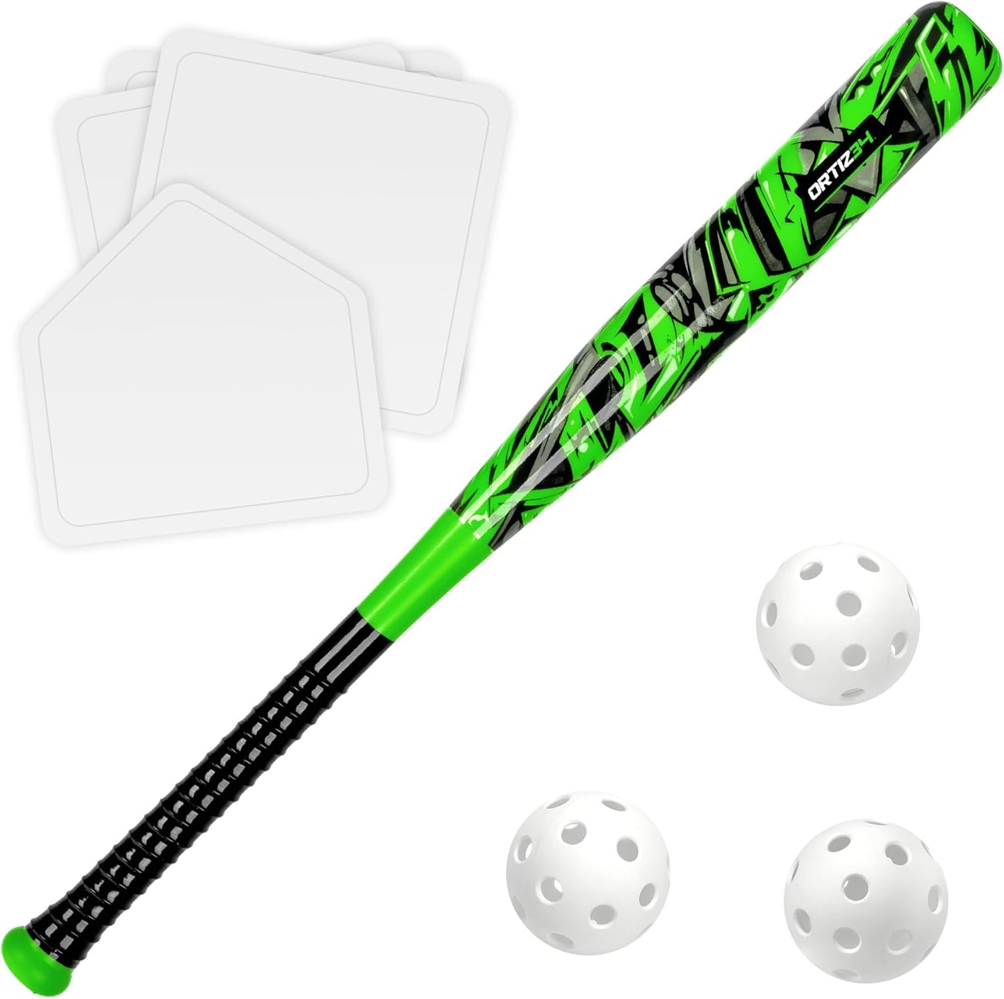 Grand Slam Set - Graffiti Plastic Bat for Backyard Baseball Fun