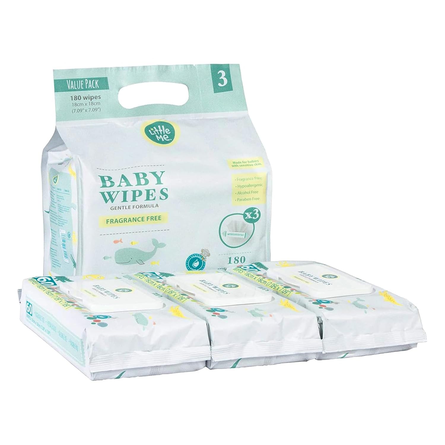 180-Count Little Me Gentle Baby Wipes