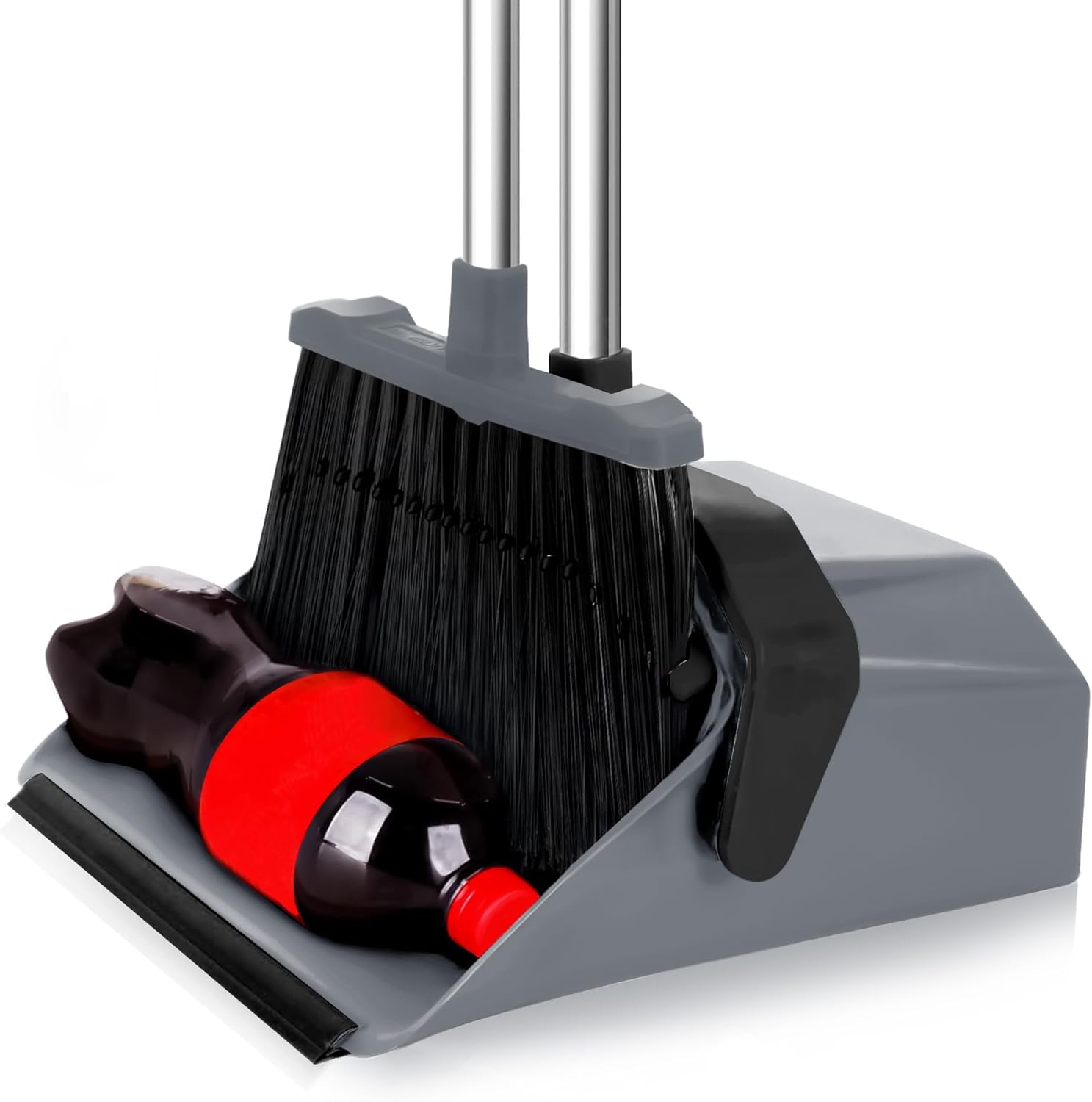 Duraone 51'' Broom & Dust Pan Set - Pet Hair to Garage Cleanup!