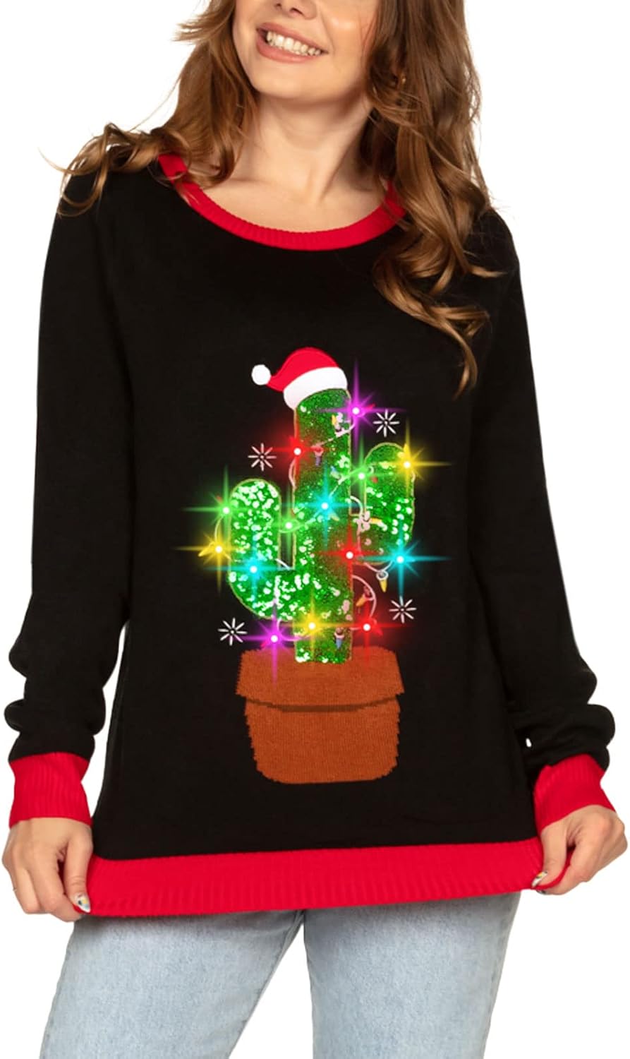 Tipsy Elves Women's Light-Up Christmas Sweaters for Fun Holidays