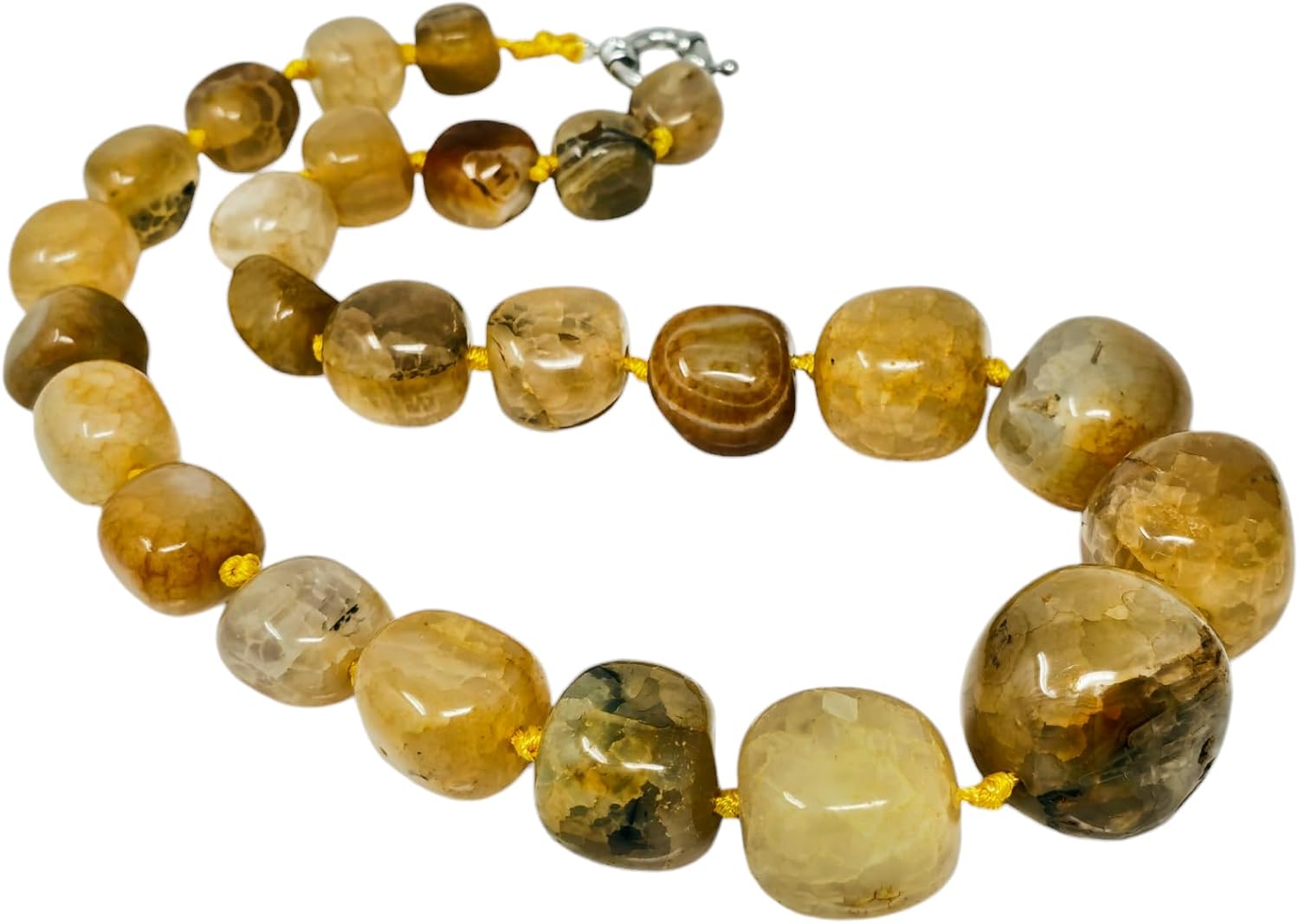 Handmade Natural Gemstone Beaded Necklace for Women and Girls