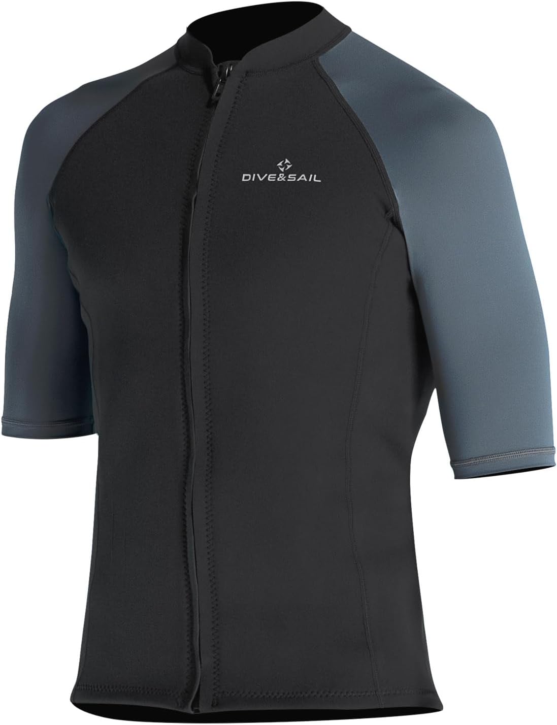 1.5mm Neoprene Wetsuit Top for Men - Short Sleeve Front Zip