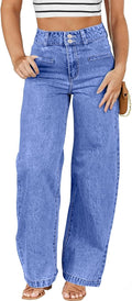 Plus Size High Waisted Jeans Straight Leg Stretchy Pants - Tummy