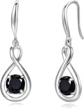 FANCIME Dangle Drop Infinity Birthstone Earrings - Elegant Everyday