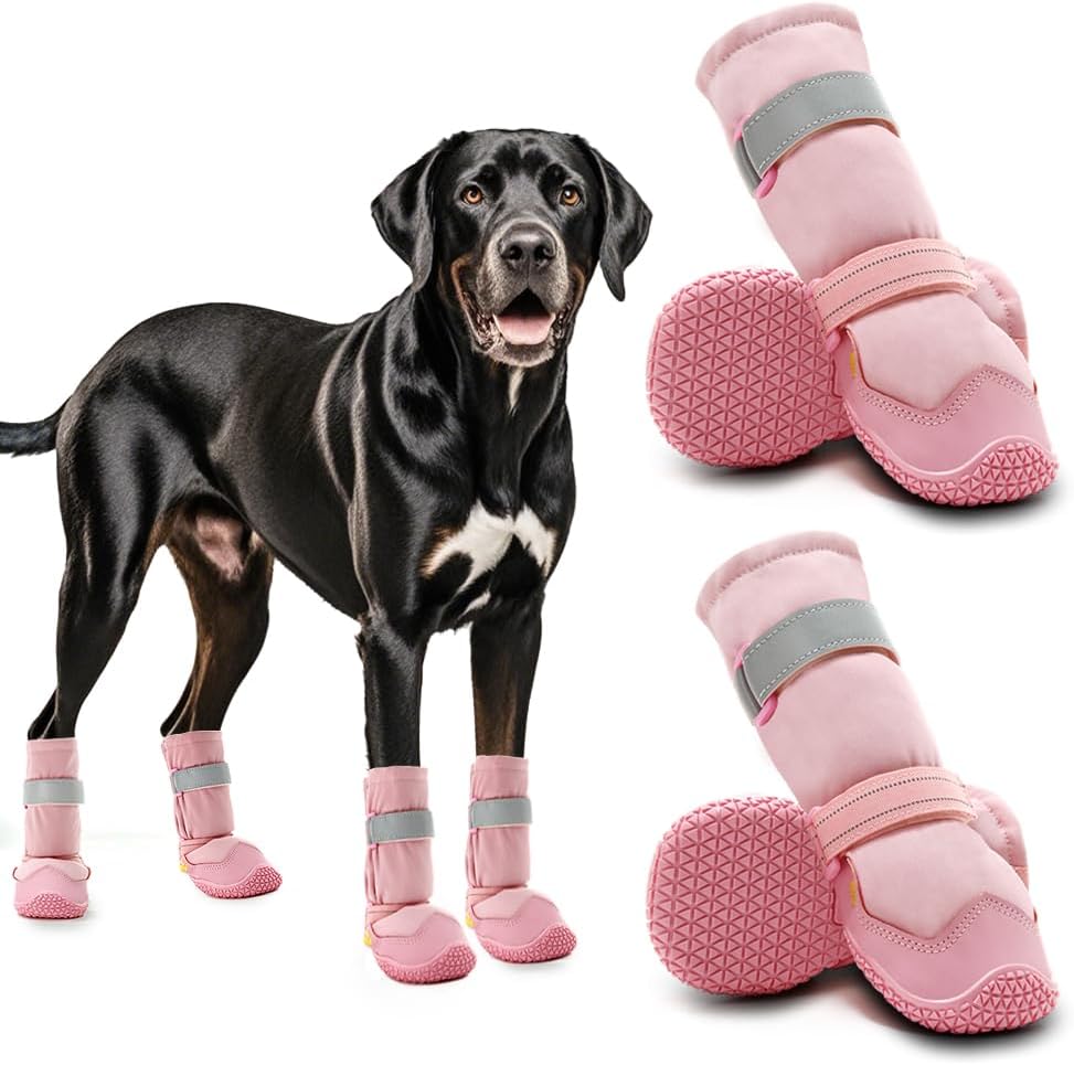 Hcpet Dog Shoes for Winter Snowy Days and Rainy Weather