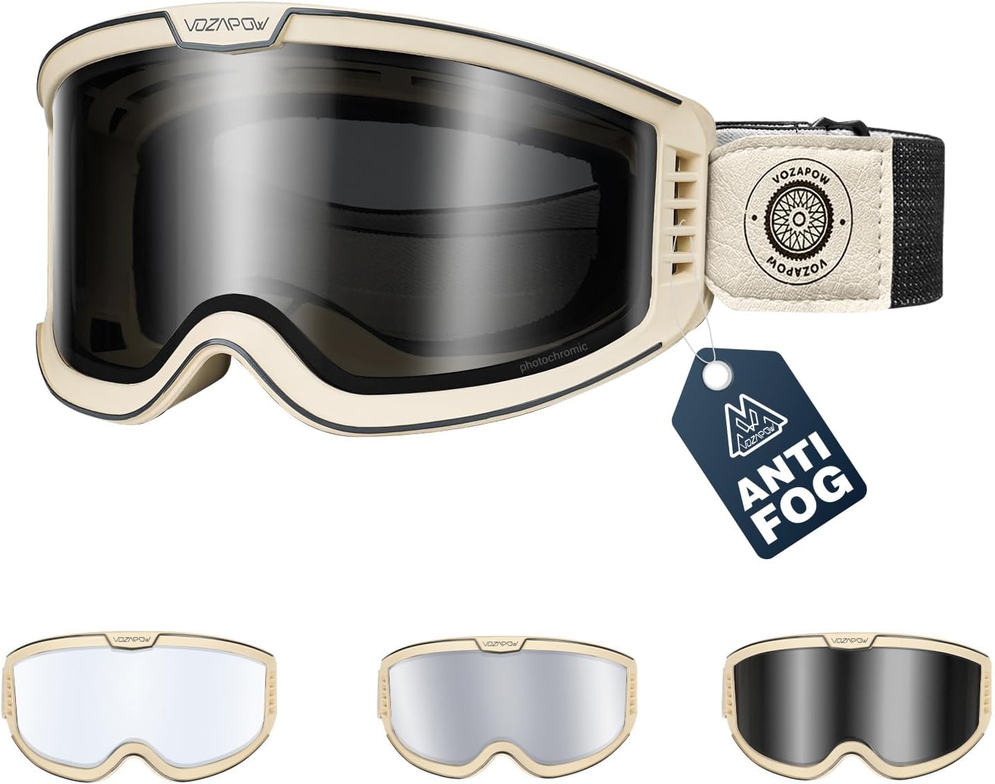 Photochromic Motorcycle Goggles with Anti Fog for All Riders