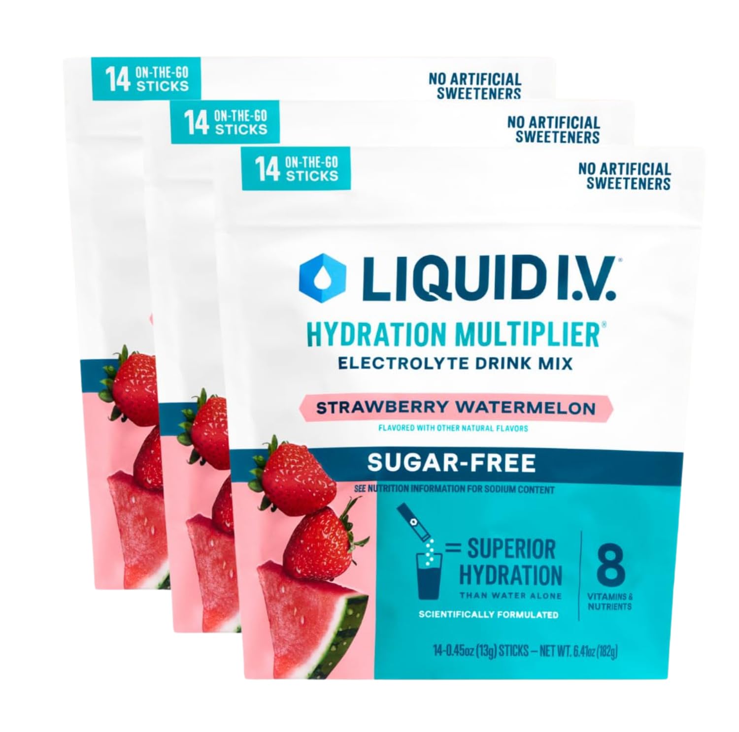 Liquid I.V. Hydration Multiplier Sugar Free Strawberry Watermelon
