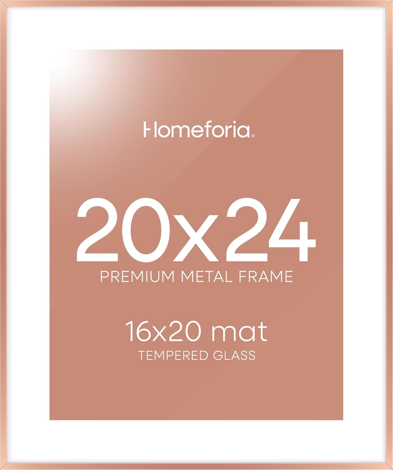 High-End Rose Gold 20x24 Frame with Mat for Stunning Photos