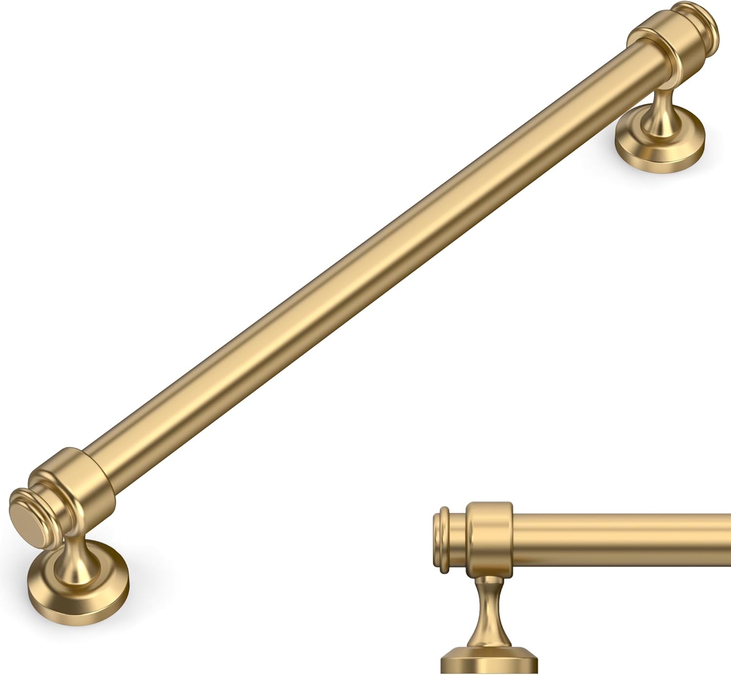 Amerdeco 10 Pack Champagne Bronze Cabinet Pulls for Kitchen