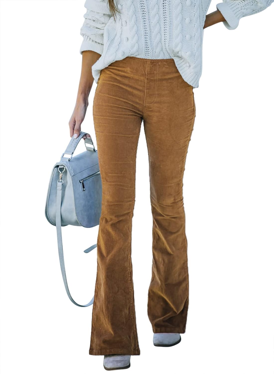 Sidefeel Women's Corduroy Flare Pants for Stylish Autumn Wear