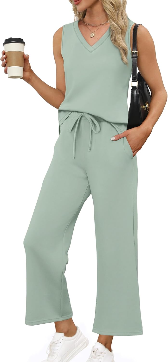 XIEERDUO Two Piece Sets for Women Summer Vacation Travel Outfits