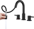 FGKQ Black Bathroom Faucet 8 in Widespread - Modern Pull Down