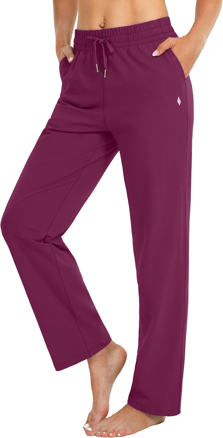 SANTINY Women's Cotton Sweatpants for Yoga and Casual Wear
