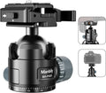 Manbily Low Profile Ball Head 44mm Tripod Head - Stable High Load