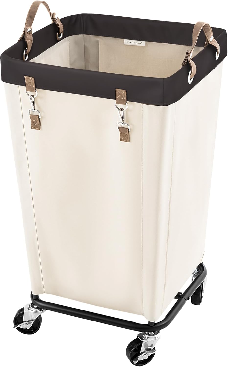 StorageWorks 110L Laundry Basket with Wheels for Easy Transport
