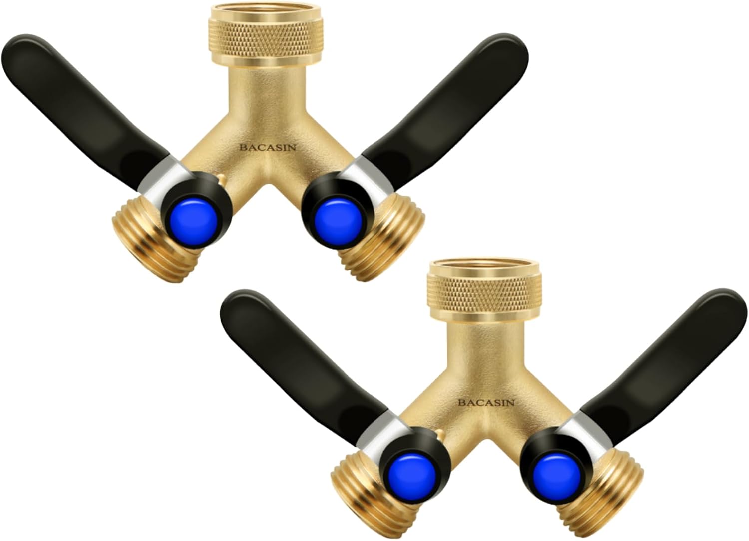 2 Pack Hose Splitter 2 Way Heavy Duty for Efficient Watering