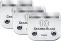 3 Pack 10 Blade Dog Grooming Blades for Andis and Oster Clippers
