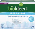 Biokleen Eco-Friendly Laundry Sheets - Hypoallergenic, Stain Remover, 100 Loads