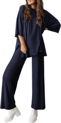 Two Piece Sets For Women Summer Lounge Matching Set - Soft Knit Fit