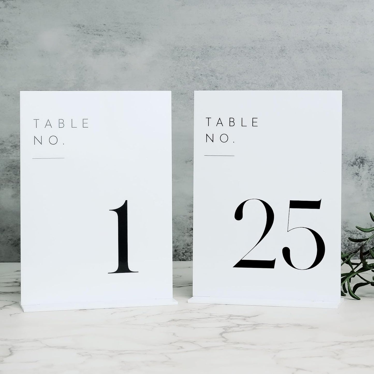 JINMURY White Wedding Table Numbers 1-25 with Stands for Events