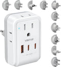 Universal Travel Adapter Kit PD 35W with 4 AC and 3 USB - Compact