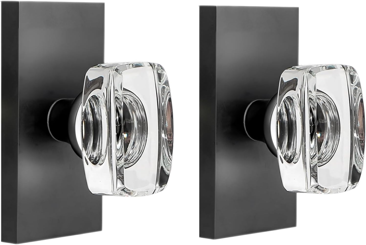 Crystal Glass Dummy Door Knob Interior for Modern Spaces