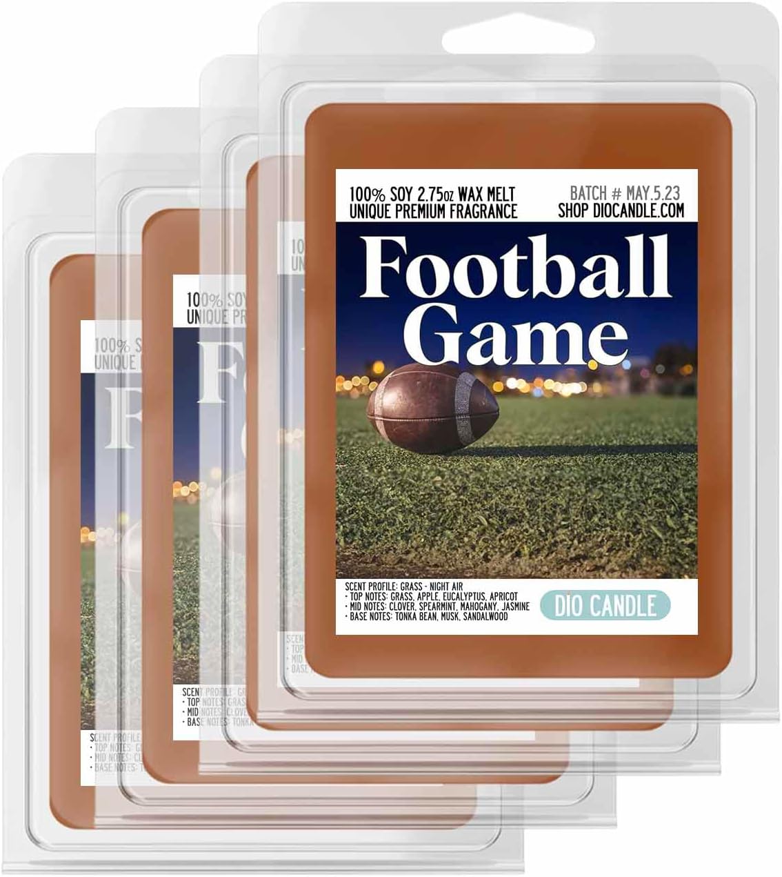 Football Game Scented Wax Melts - Naturally Vegan Soy Candles