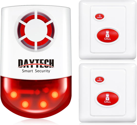 Daytech Wireless Emergency Alarm System with 120dB Siren