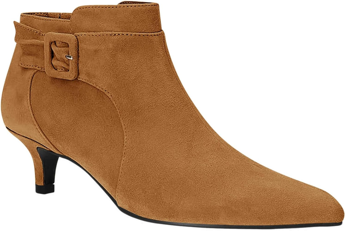 Juliet Holy Womens Pointed Toe Ankle Boots with Kitten Heels