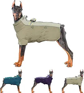 IDOMIK Warm Dog Coats with Harness for Cold Weather Protection
