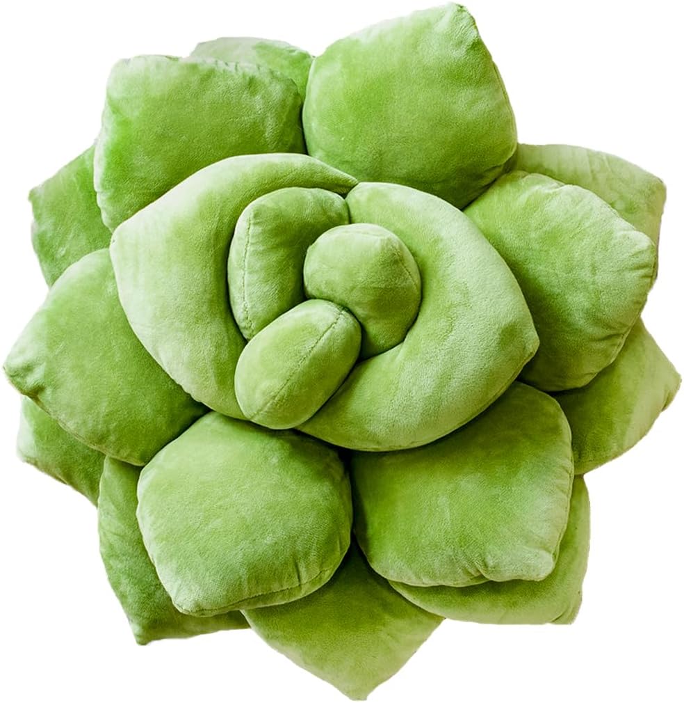 Succulent Pillow 16in Soft 3D Decorative Flower Cushion