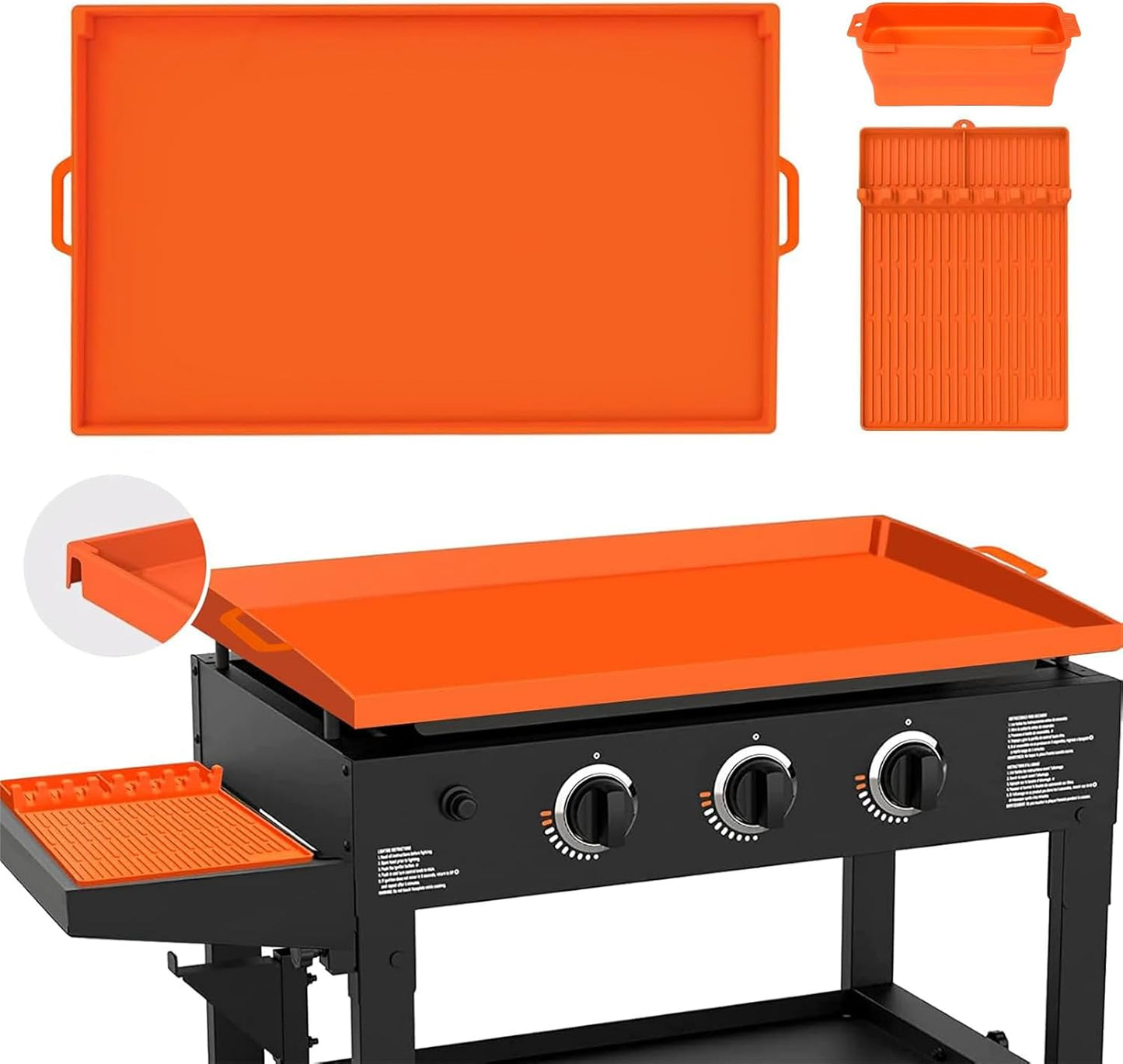 Blackstone Silicone Griddle Cover with Spatula Mat and Liners