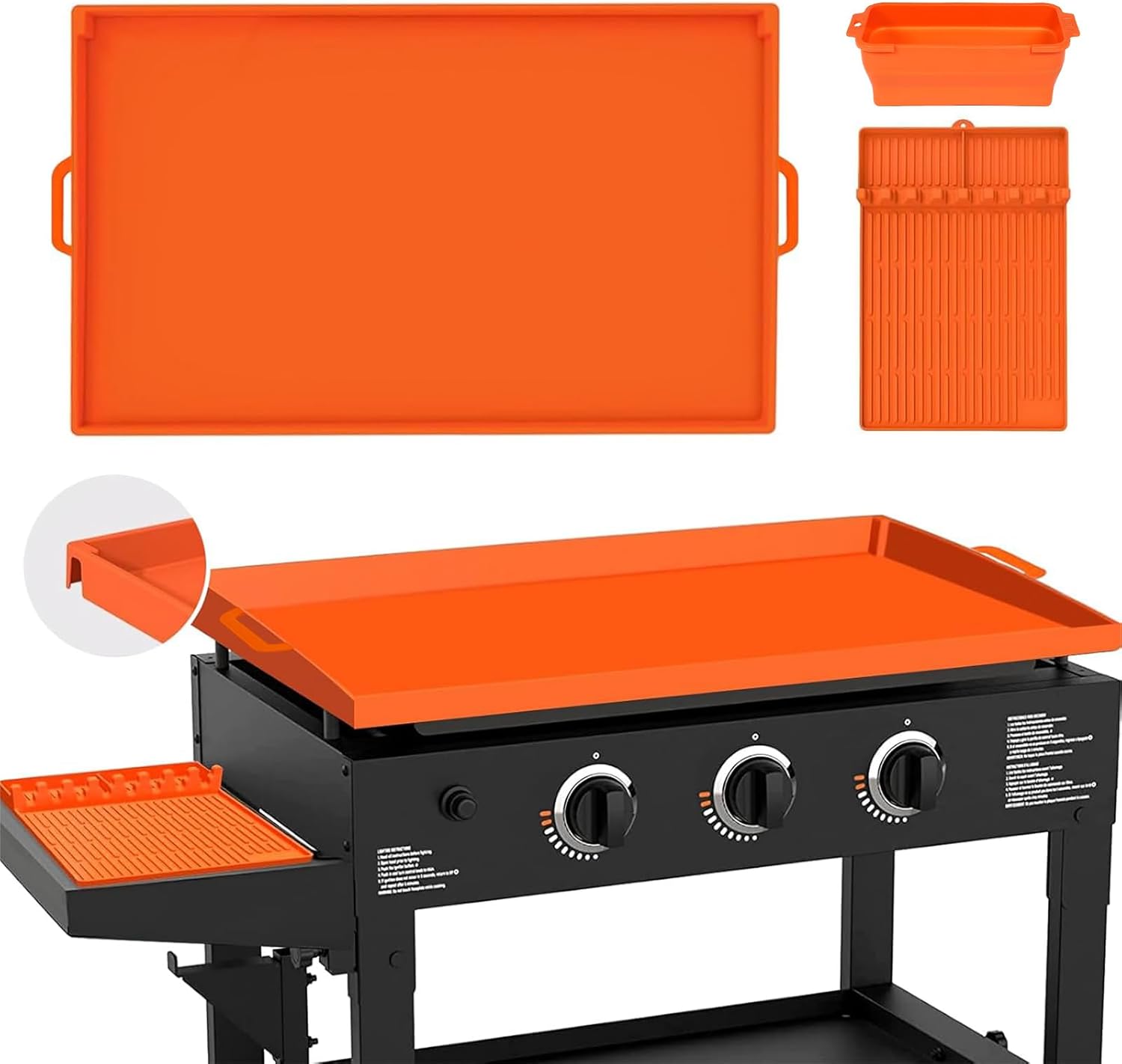 Blackstone Silicone Griddle Cover with Spatula Mat and Liners