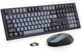 Wireless Keyboard and Mouse Combo - Mechanical Feel Full-Size Set
