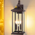 Dusk to Dawn Outdoor Wall Light 3-Light Oil Rubbed Bronze - Large