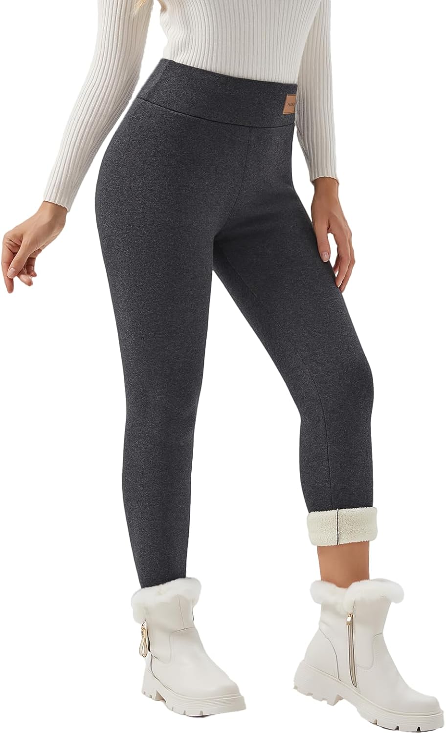 Women Sherpa Lined Leggings for Winter Warmth and Style