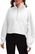Heltapy Fleece Lined Crop Sweatshirt for Cozy Comfort