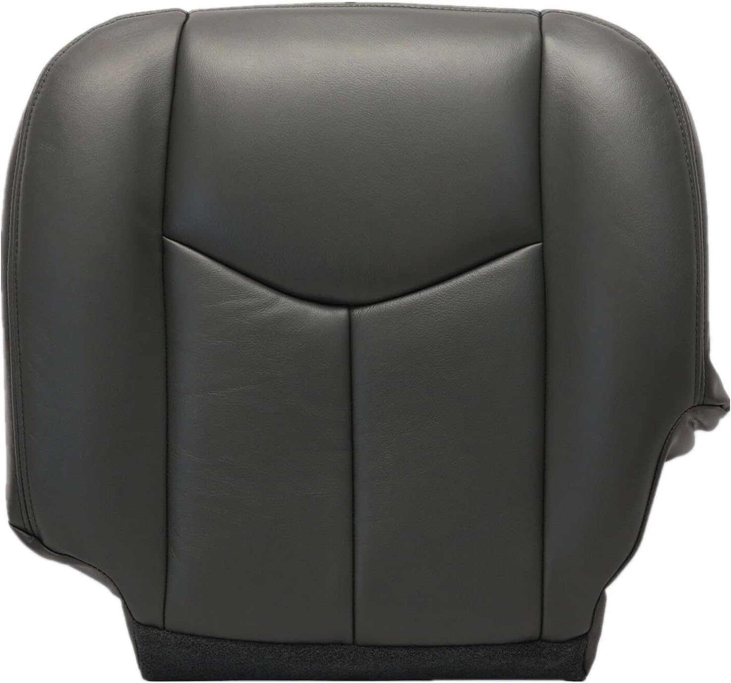 Dark Gray Microfiber Leather Driver Side Bottom Seat Cover for Chevy