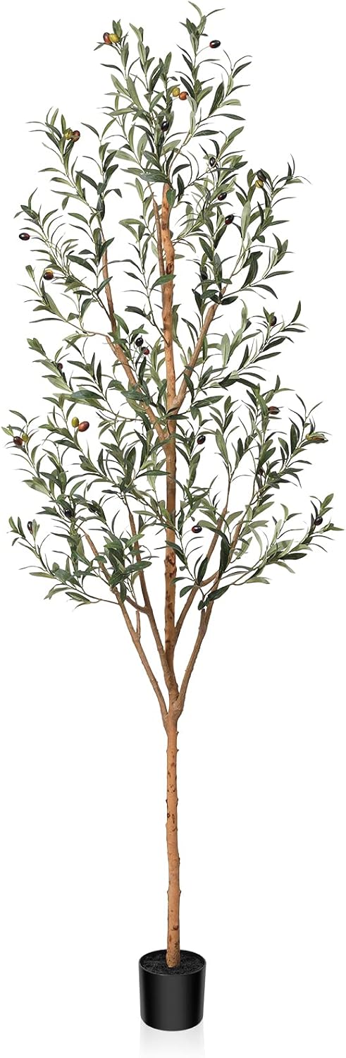 Kazeila 7FT Tall Artificial Olive Tree for Home Office Decor