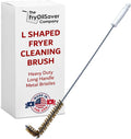 L-Shaped Deep Fryer Cleaning Brush, Long Handle - High Heat Resistant