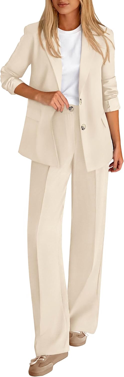 KIRUNDO Womens Suits 2 Piece Set for Business Casual Style