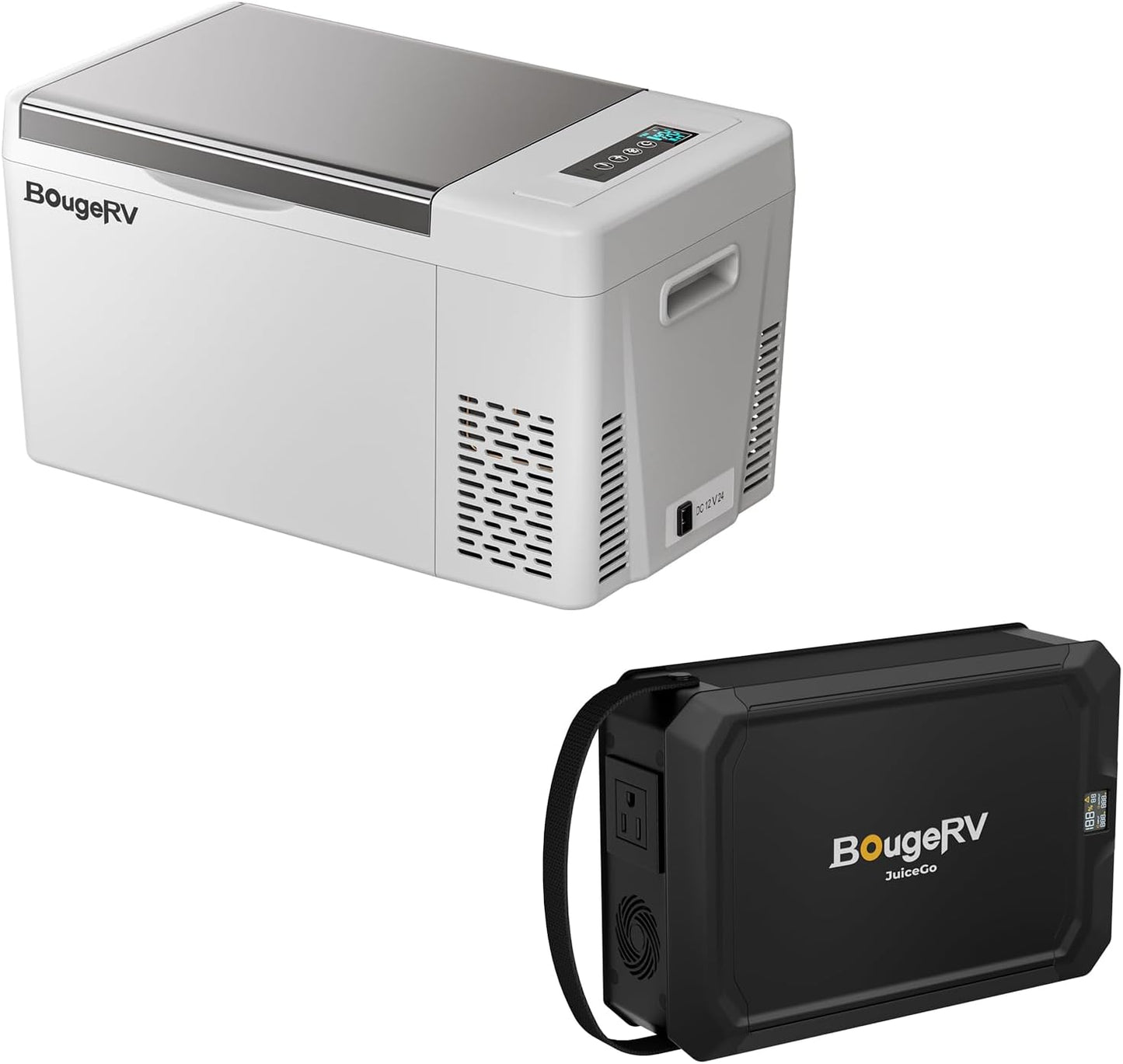 BougeRV Portable Fridge & Power Station Combo for On-the-Go Adventures
